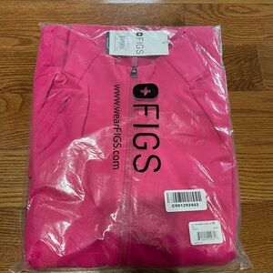 FIGS ContourKnit Jacket in Shocking Pink SIZE M
